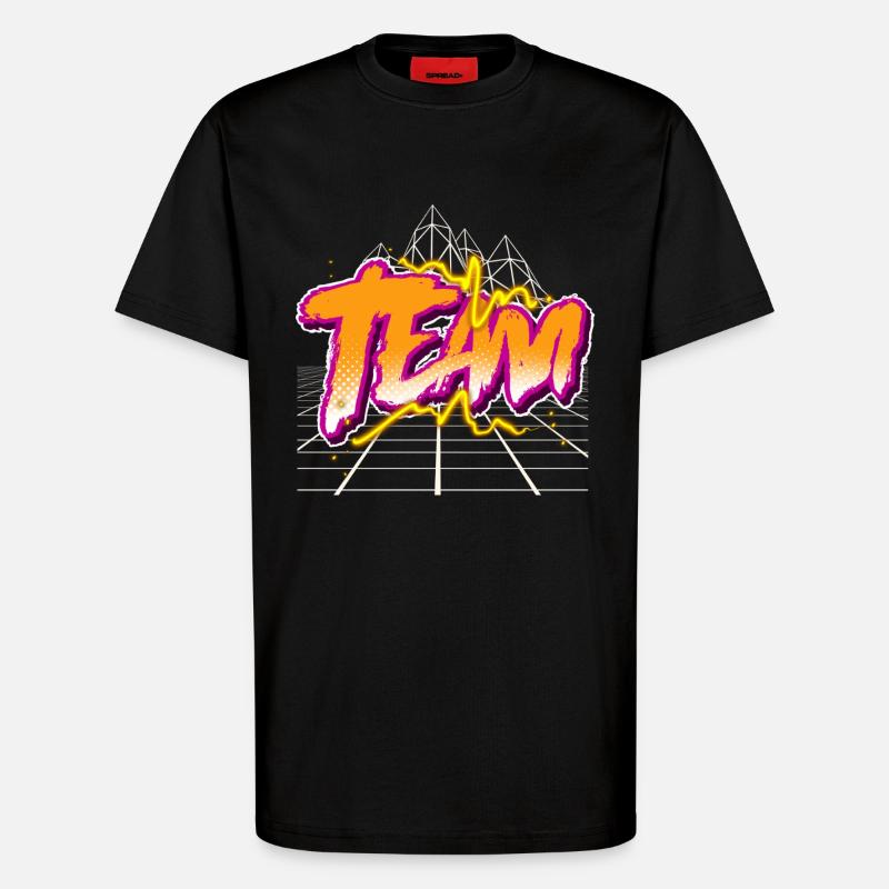 Team - T-Shirt - made by SPREAD - SOLID BLACK