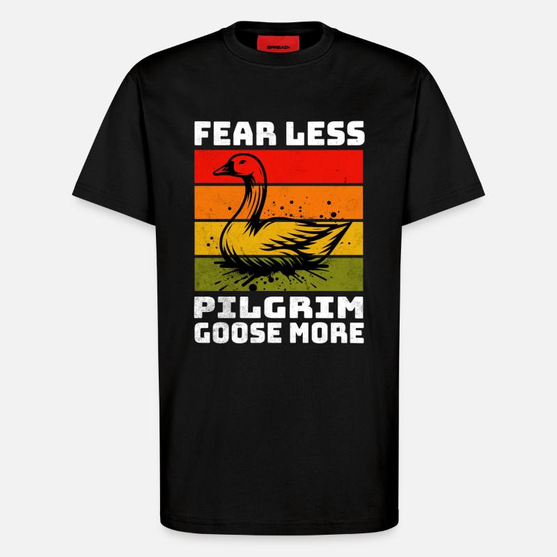 Pilgrim Goose Pilgrim Gans - T-Shirt - made by SPREAD - SOLID BLACK
