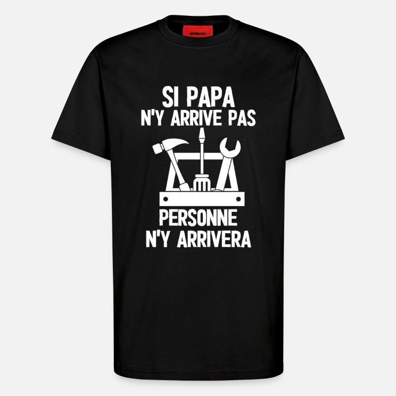 Père bricoleur sans faille - T-shirt bio décontracté fabriqué en UE - SOLID BLACK