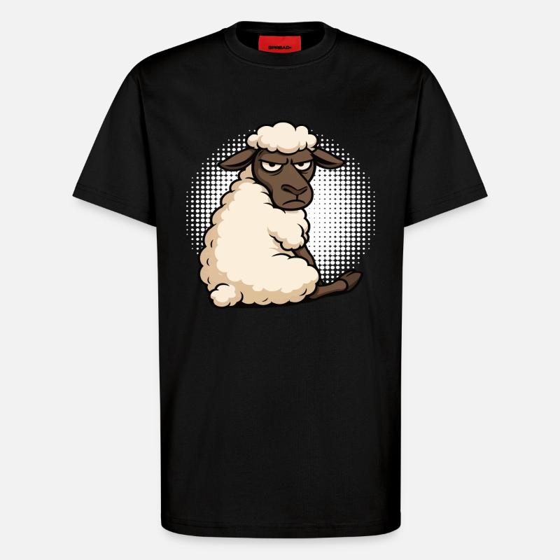 Schaf Schafe Schäfer Schafhalter Schafbock - T-Shirt - made by SPREAD - SOLID BLACK