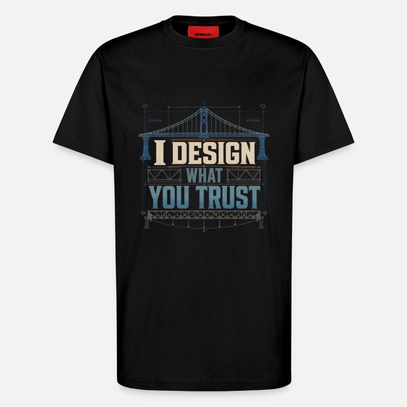 Bridge Engineer Civil Engineering - T-Shirt - made by SPREAD - SOLID BLACK