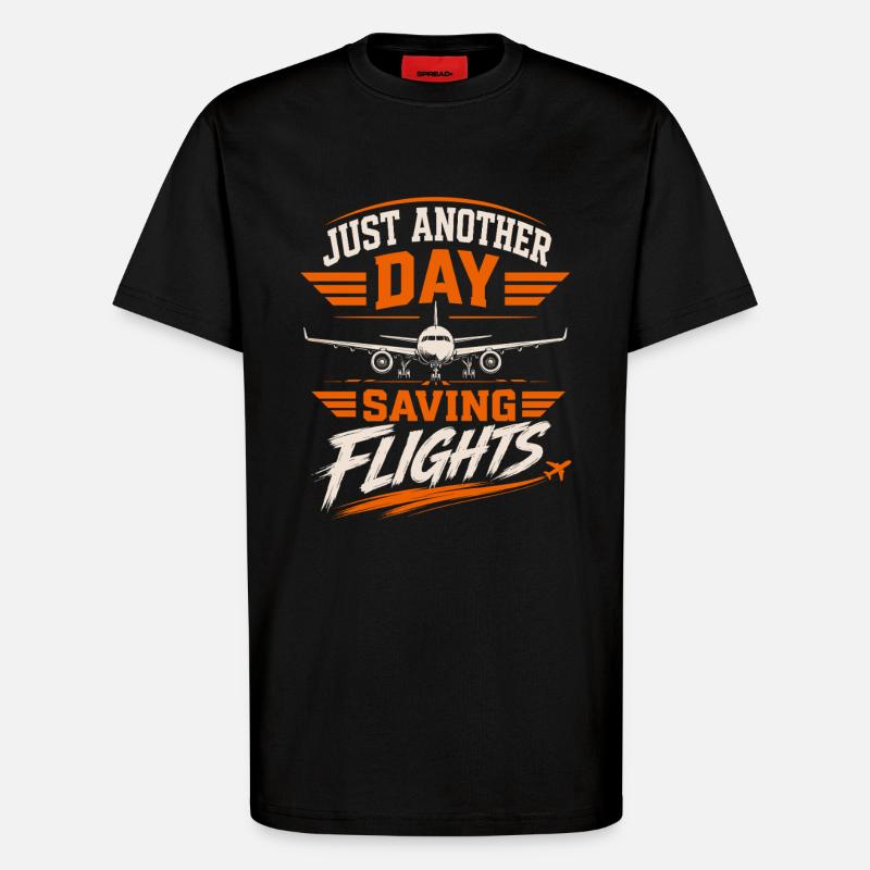 Luftfahrt Technik Wartung Flugzeug Profi - T-Shirt - made by SPREAD - SOLID BLACK