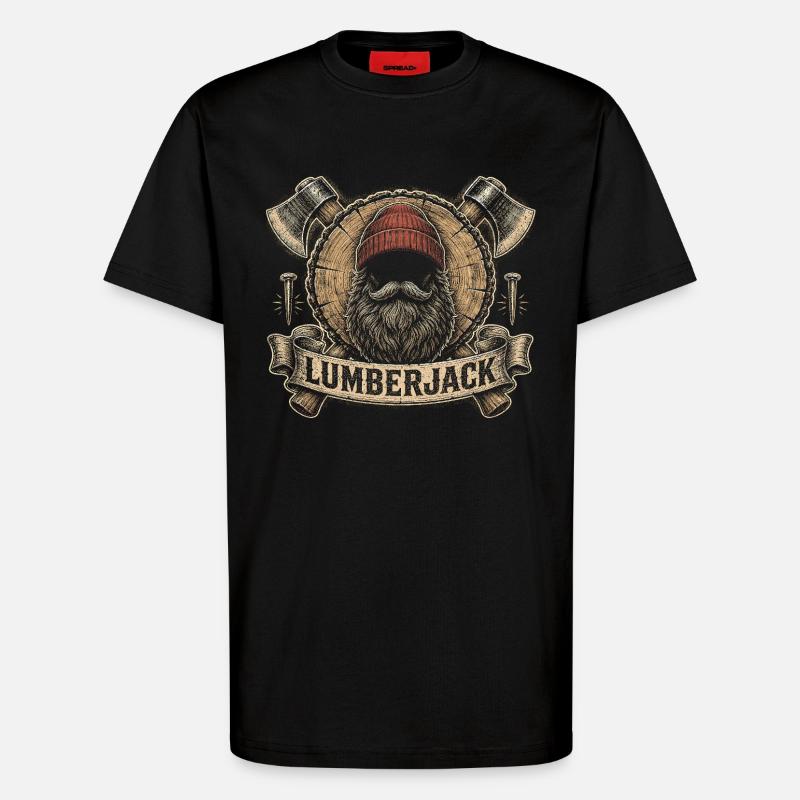 Lumberjacks Tree Cutters Lumberjacks - T-Shirt - made by SPREAD - SOLID BLACK