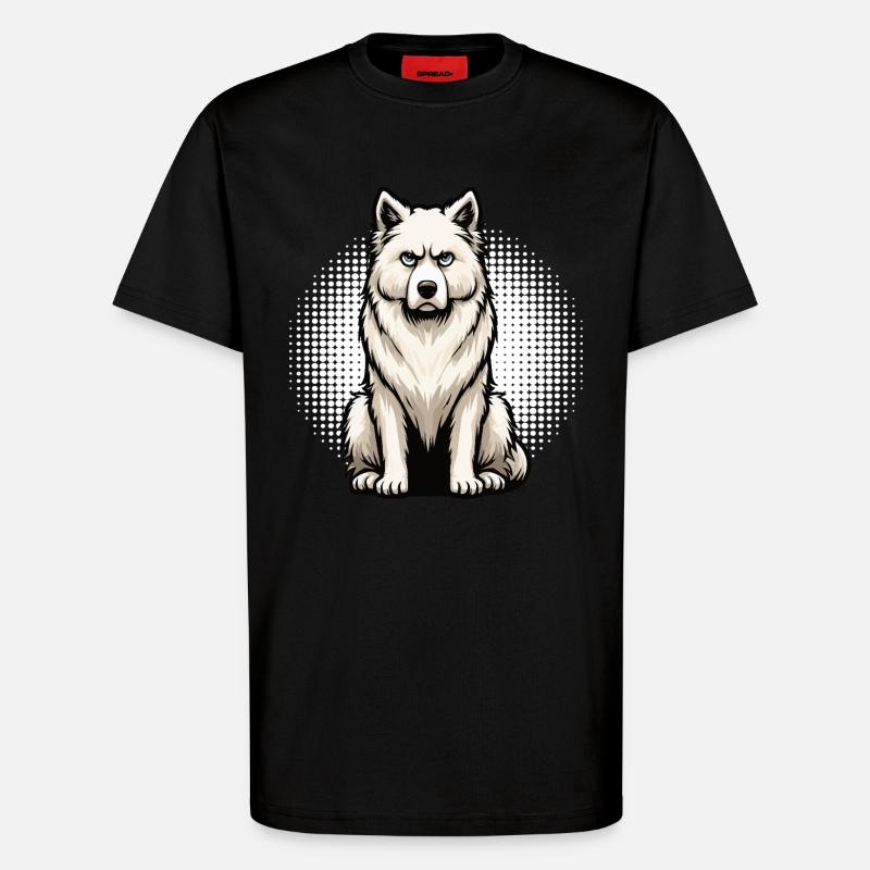 Weißer Schäferhund Schäferhund Schäferhunde - T-Shirt - made by SPREAD - SOLID BLACK