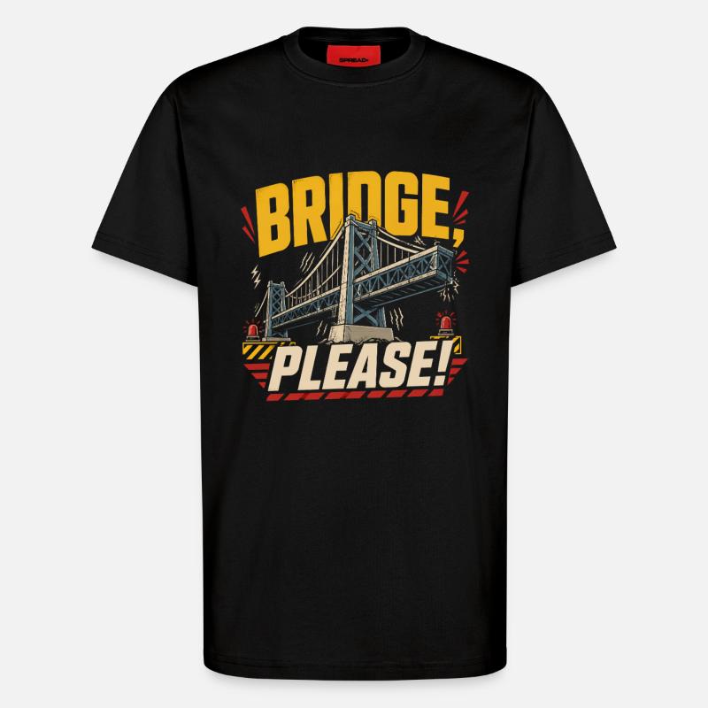 Bridge Engineer Civil Engineering - T-Shirt - made by SPREAD - SOLID BLACK