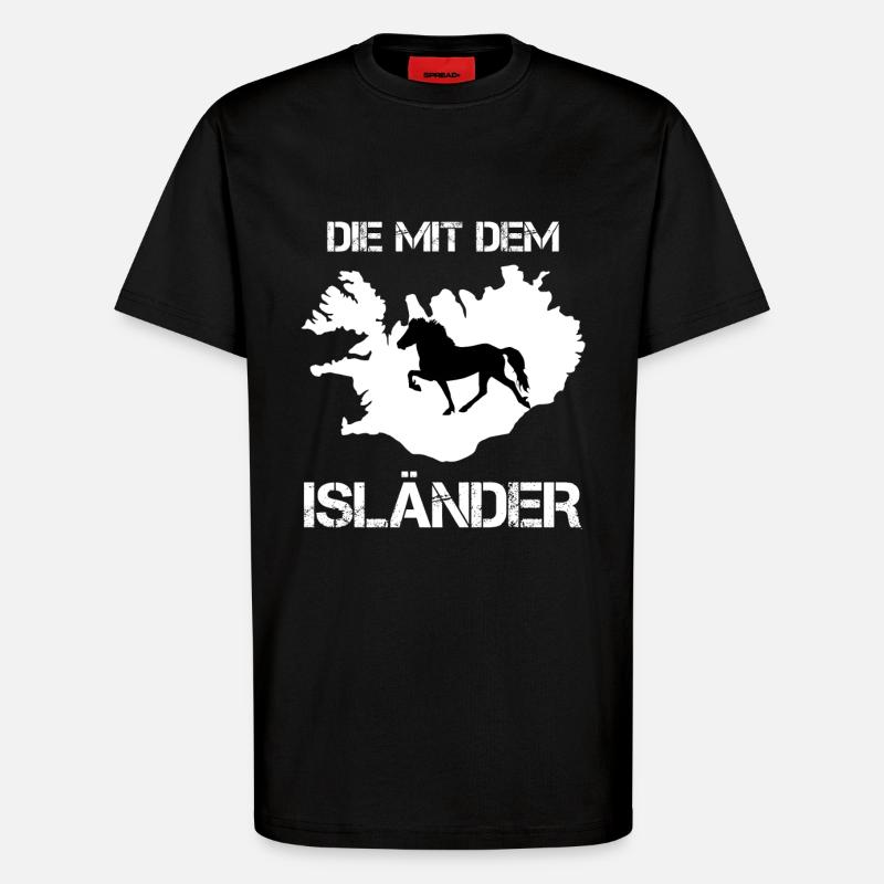 Die mit dem Isländer - T-Shirt - made by SPREAD - SOLID BLACK