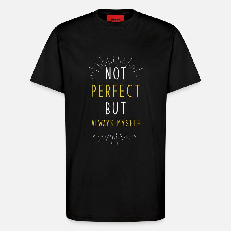 Glücklich Spruch - T-Shirt - made by SPREAD - SOLID BLACK