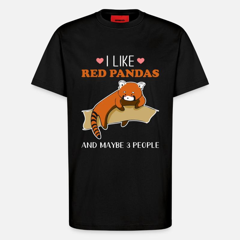 Roter Panda - T-Shirt - made by SPREAD - SOLID BLACK