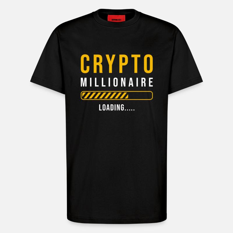 Crypto Millionaire loading - T-Shirt - made by SPREAD - SOLID BLACK