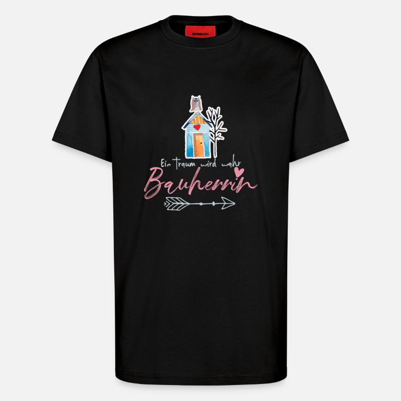 Bauherrin - T-Shirt - made by SPREAD - SOLID BLACK