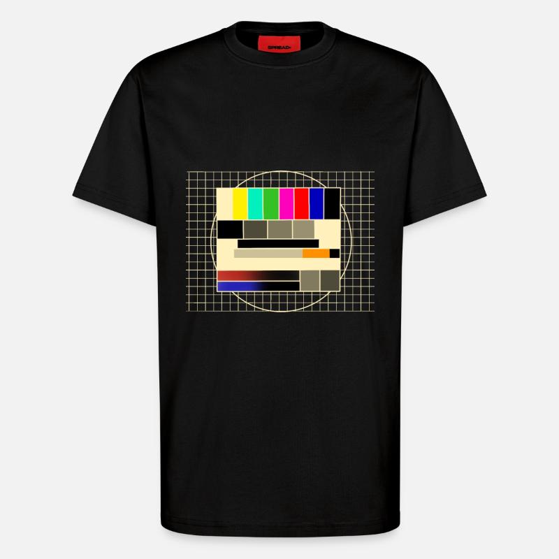Test image transmission pause - T-Shirt - made by SPREAD - SOLID BLACK