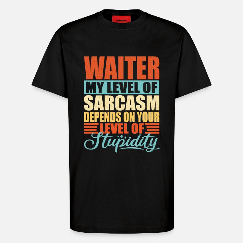 Kellner Spruch Kellner Geschenk - T-Shirt - made by SPREAD - SOLID BLACK