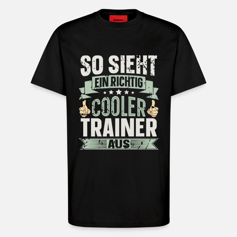 Trainer - T-Shirt - made by SPREAD - SOLID BLACK