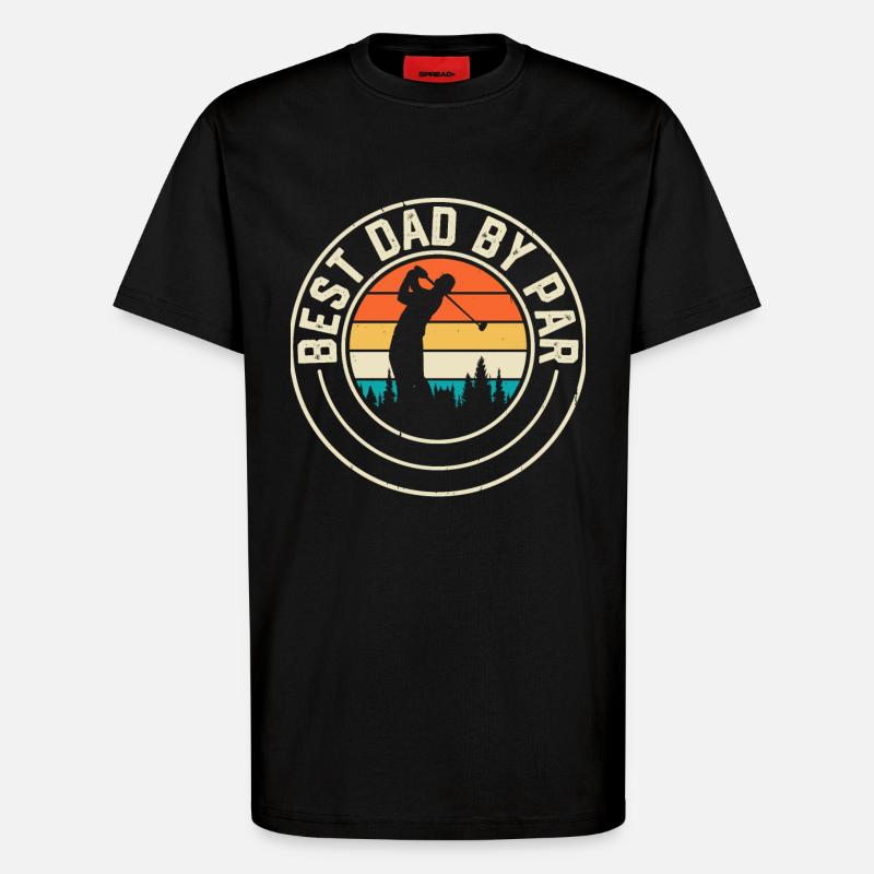 Golf Golfer Papa Vater - T-Shirt - made by SPREAD - SOLID BLACK