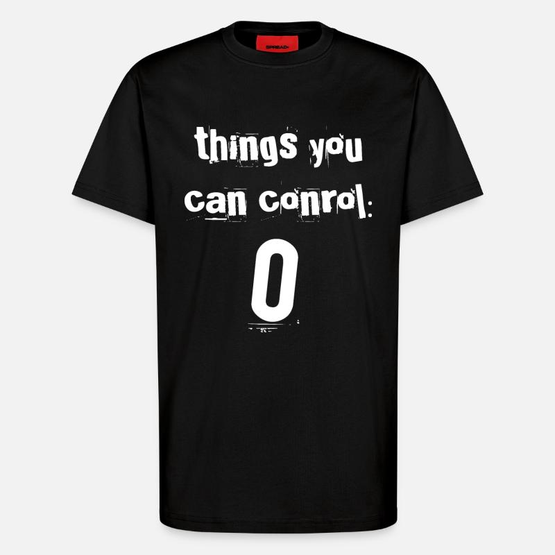 Zero control - T-Shirt - made by SPREAD - SOLID BLACK