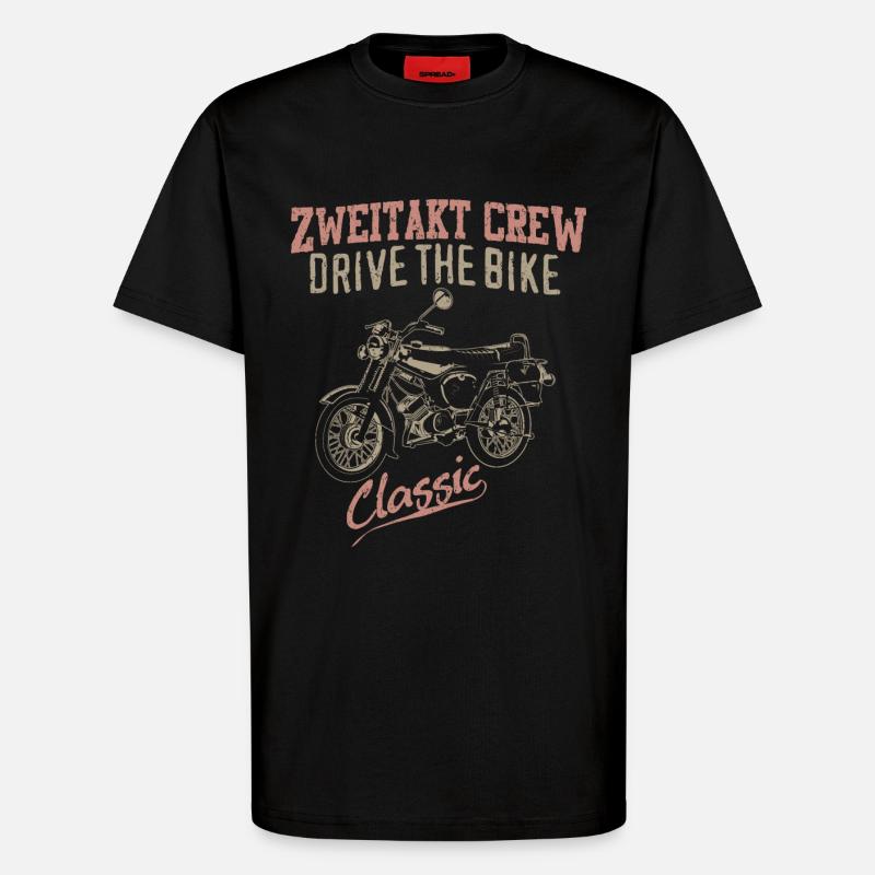 Simson S51 Moped - T-Shirt - made by SPREAD - SOLID BLACK