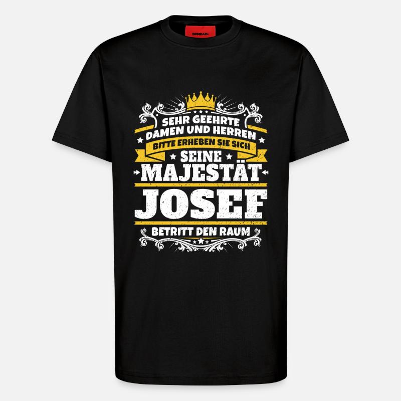 His Majesty Josef - T-Shirt - made by SPREAD - SOLID BLACK