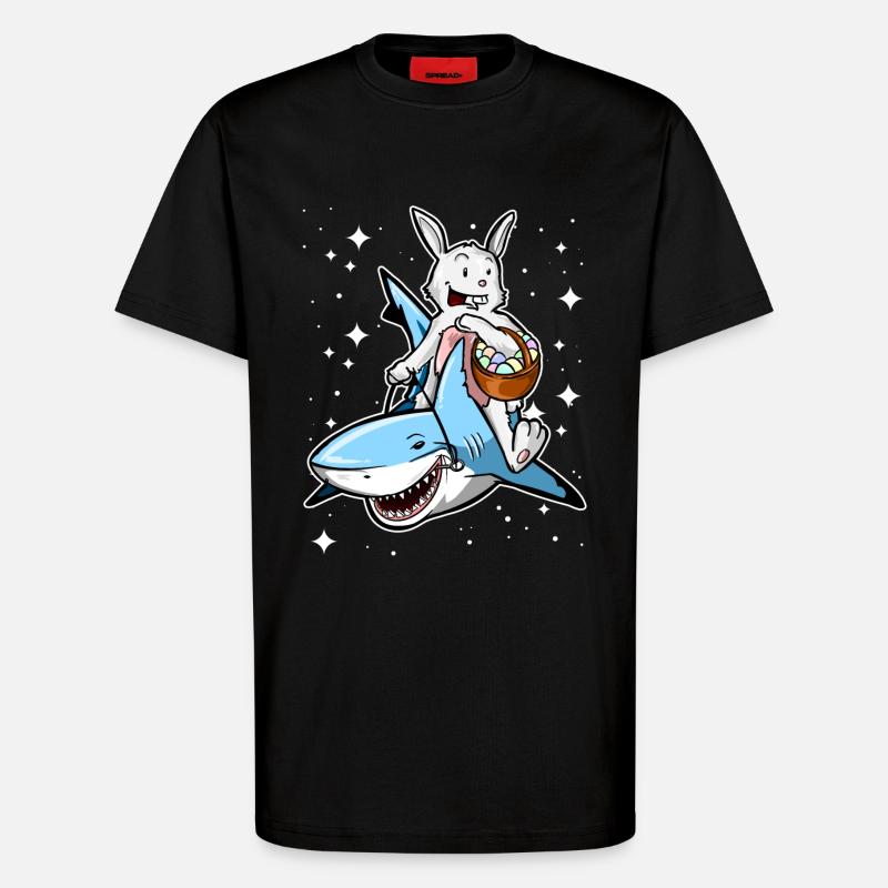 Galactic Easter! - T-Shirt - made by SPREAD - SOLID BLACK