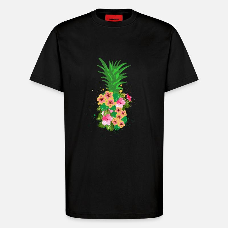 Ananas - T-Shirt - made by SPREAD - SOLID BLACK