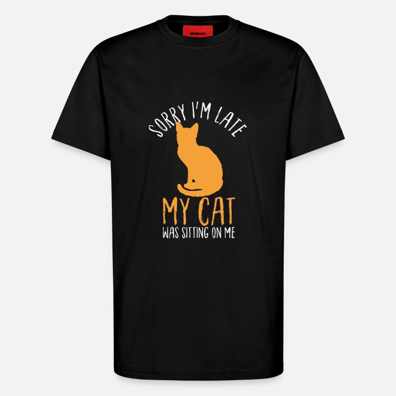 Chat - T-shirt bio décontracté fabriqué en UE - SOLID BLACK
