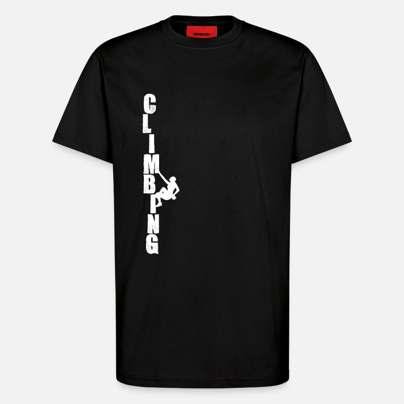 Klettern - T-Shirt - made by SPREAD - SOLID BLACK