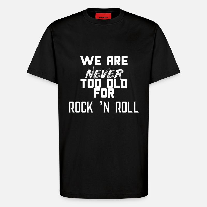 ROCK AND ROLL - T-Shirt - made by SPREAD - SOLID BLACK