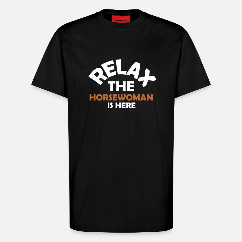 Pferdemädchen Pferdefrau Pferd Geschenkidee - T-Shirt - made by SPREAD - SOLID BLACK