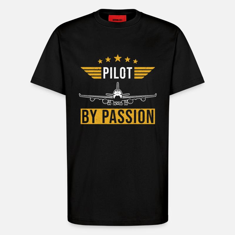 Pilot Spruch Geschenk Piloten - T-Shirt - made by SPREAD - SOLID BLACK