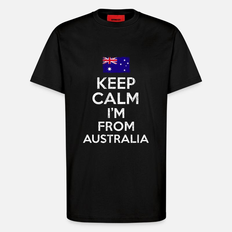 Australia Keep Calm - T-Shirt - made by SPREAD - SOLID BLACK