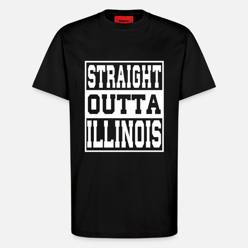 Illinois Spruch Lustig Illinois Geschenk - T-Shirt - made by SPREAD - SOLID BLACK
