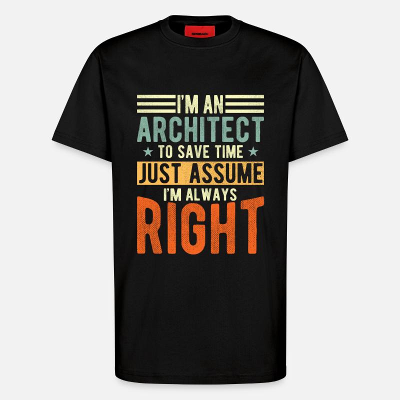 Architekt - T-Shirt - made by SPREAD - SOLID BLACK