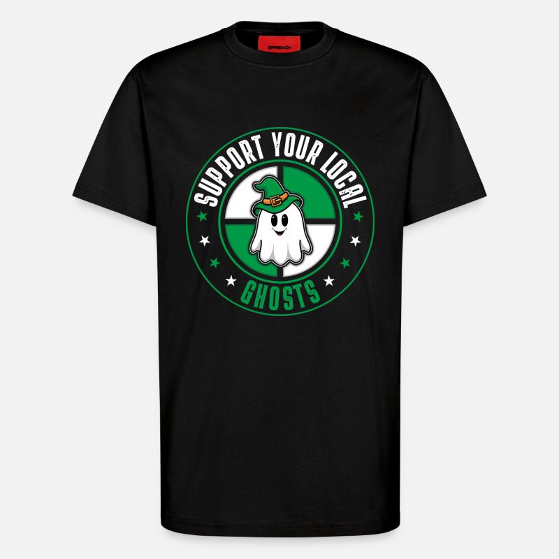 Ghosts - T-Shirt - made by SPREAD - SOLID BLACK