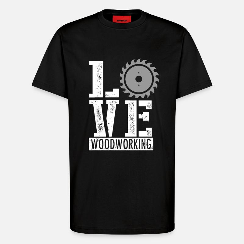 Cadeau de menuisier menuisier - T-shirt bio décontracté fabriqué en UE - SOLID BLACK