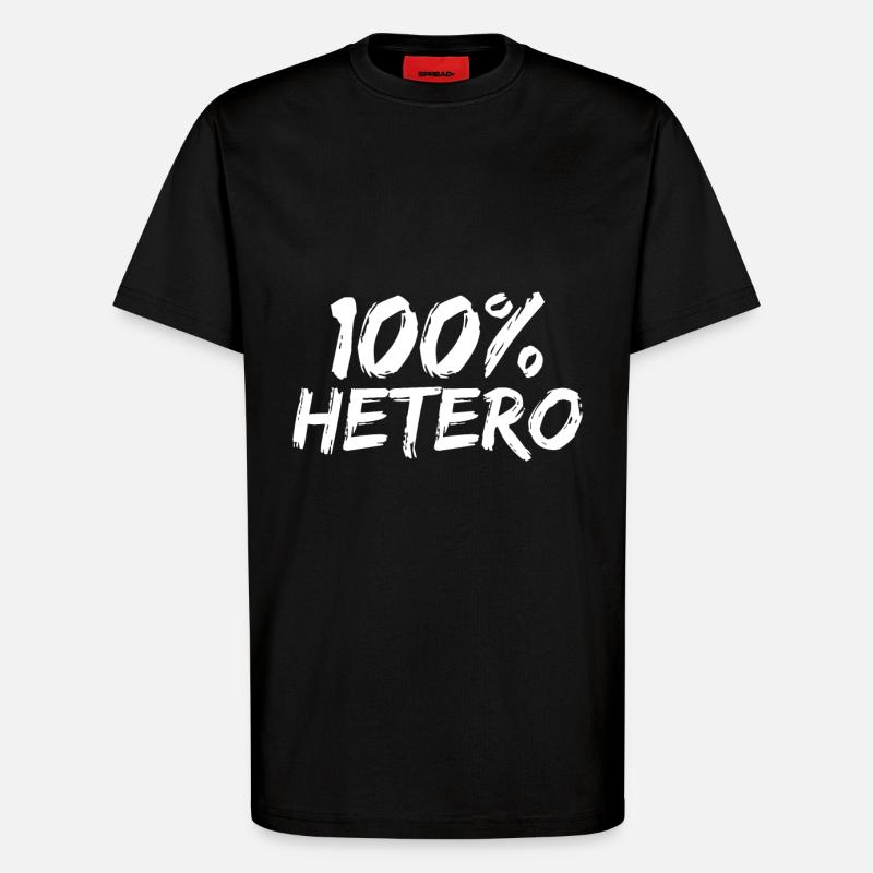 Hetero nice cool gift - T-Shirt - made by SPREAD - SOLID BLACK