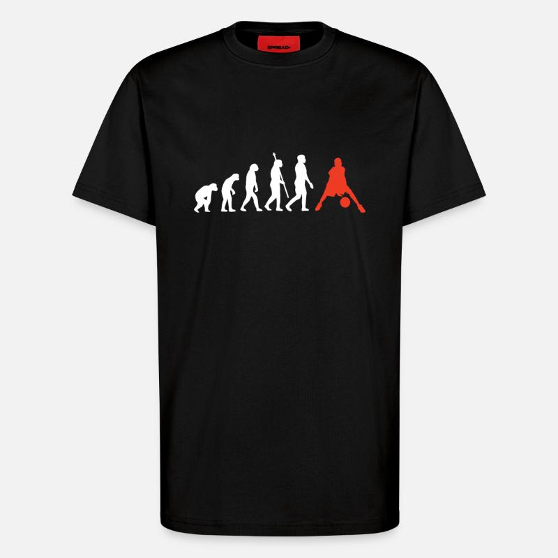 Basketball Basketballer Evolution Basketballdesign - T-Shirt - made by SPREAD - SOLID BLACK