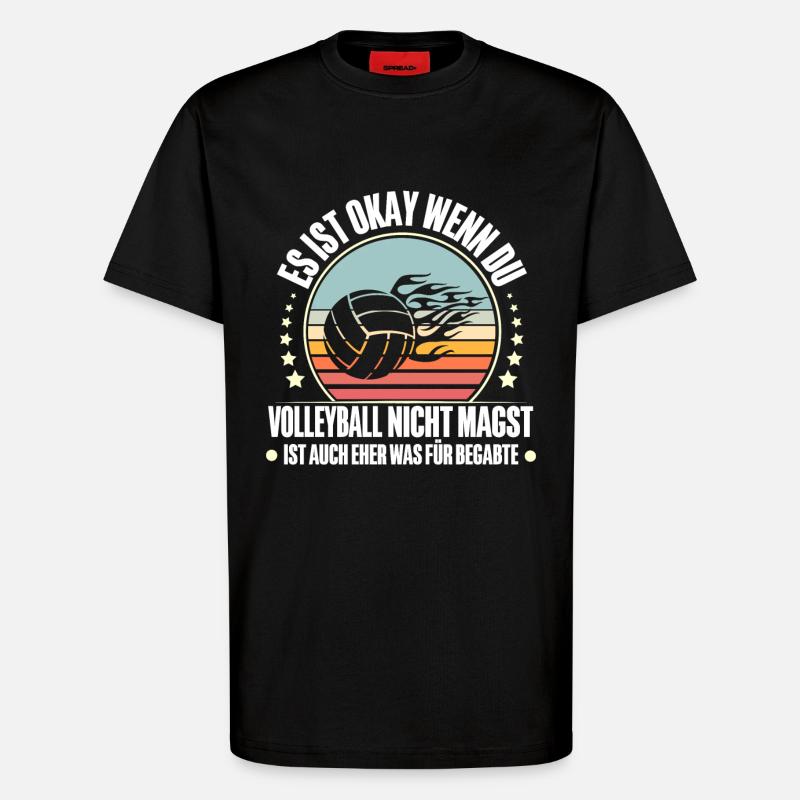 Volleyball - T-Shirt - made by SPREAD - SOLID BLACK