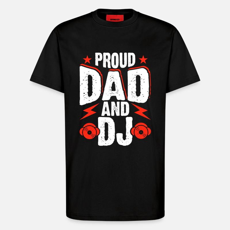 Papa Dj - T-shirt bio décontracté fabriqué en UE - SOLID BLACK