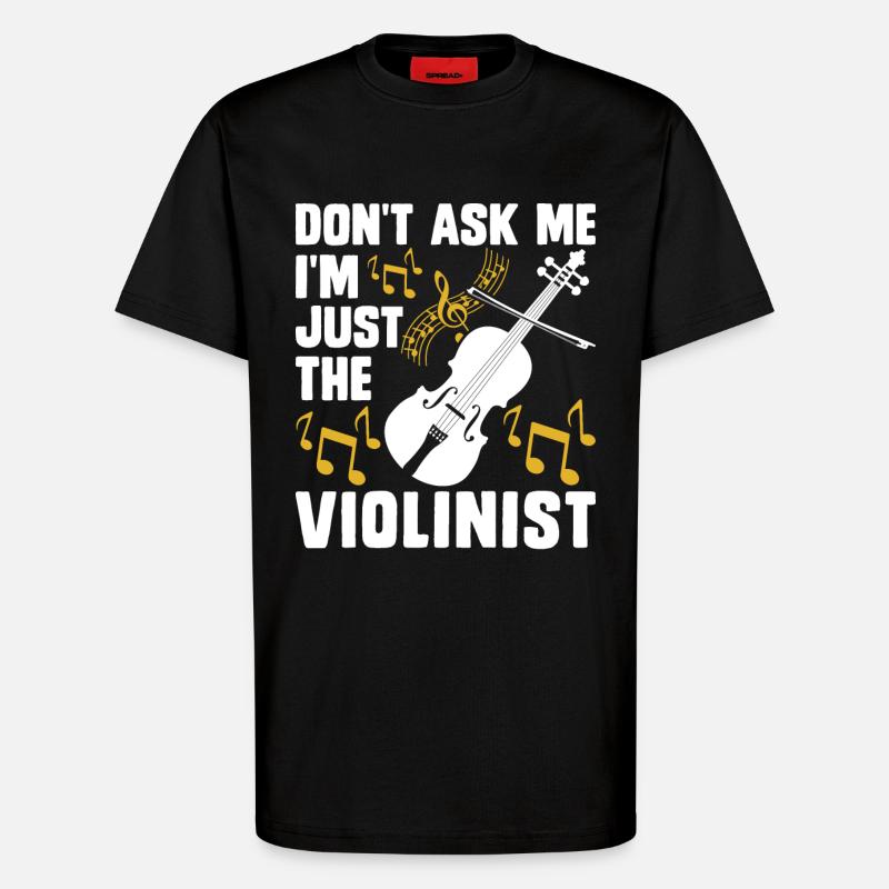 Violine Violinist - T-Shirt - made by SPREAD - SOLID BLACK