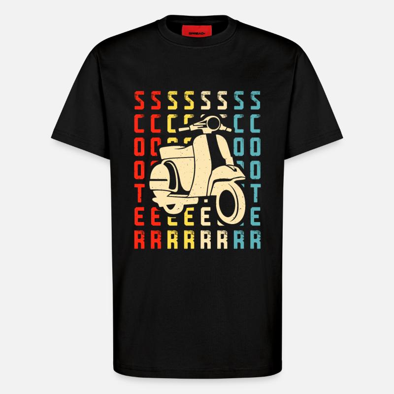 Roller Rollerfahrer Motorroller - T-Shirt - made by SPREAD - SOLID BLACK