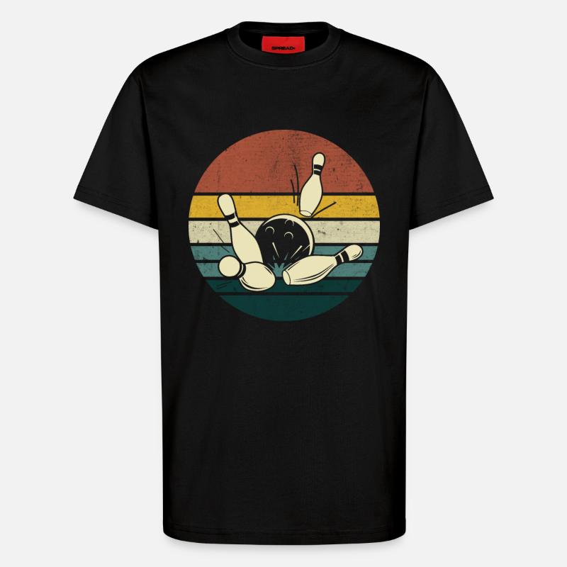 Bowling - T-Shirt - made by SPREAD - SOLID BLACK
