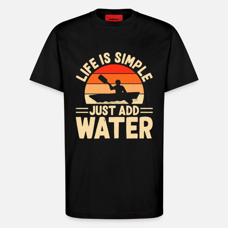 Kajak Kajakfahrer Kajaker - T-Shirt - made by SPREAD - SOLID BLACK