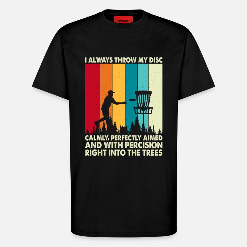 Discgolf Disc Golf - T-shirt bio décontracté fabriqué en UE - SOLID BLACK