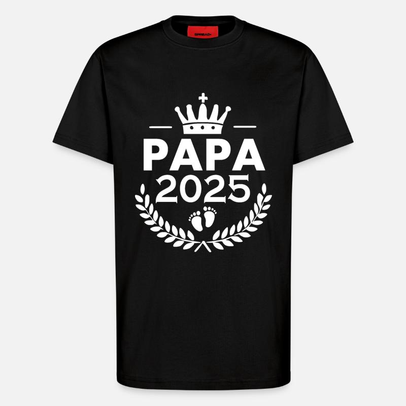 Papa 2025 - T-Shirt - made by SPREAD - SOLID BLACK