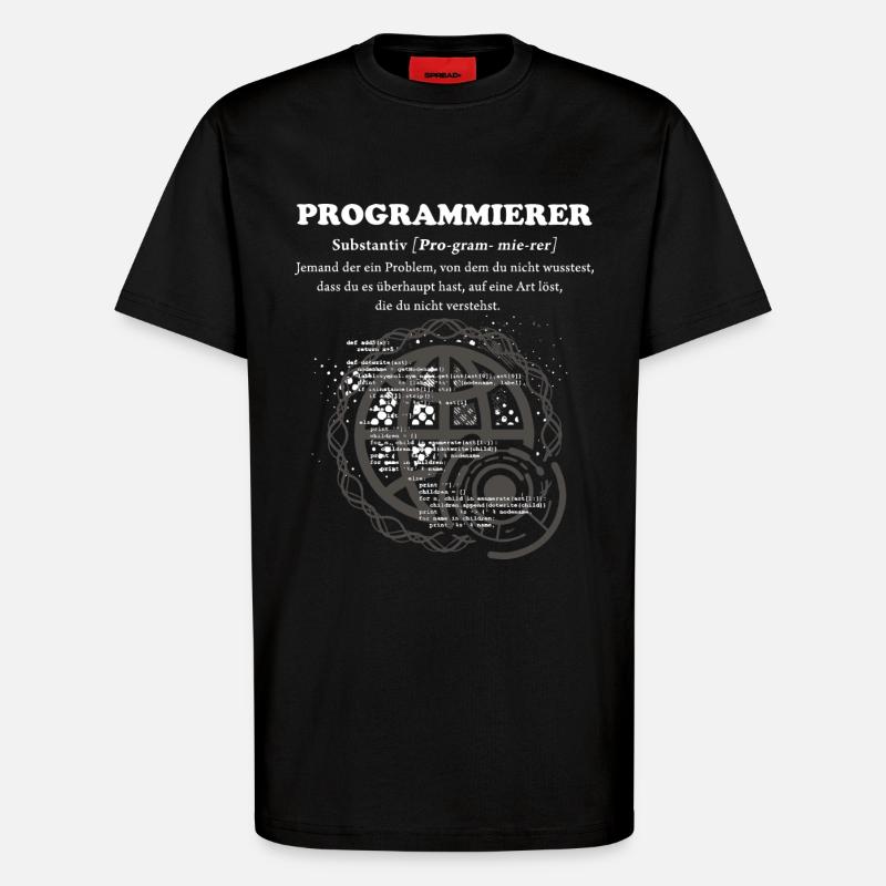 Programmierer Duden - T-Shirt - made by SPREAD - SOLID BLACK