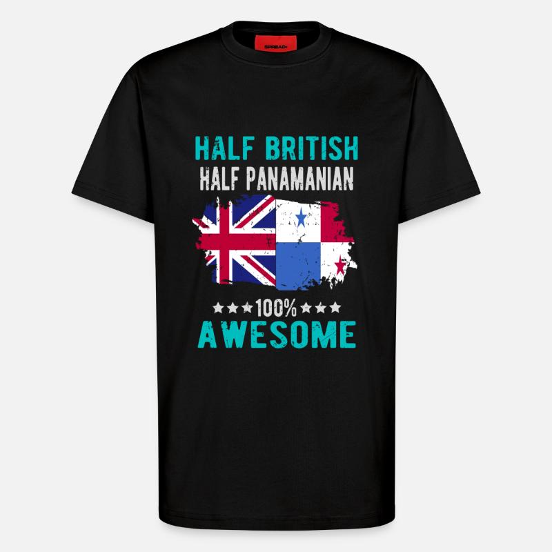 Halb Brite Halb Panamese - T-Shirt - made by SPREAD - SOLID BLACK