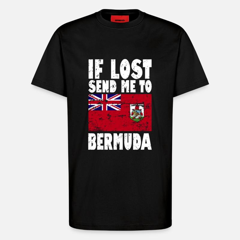 Bermuda Flag Saying - T-Shirt - made by SPREAD - SOLID BLACK