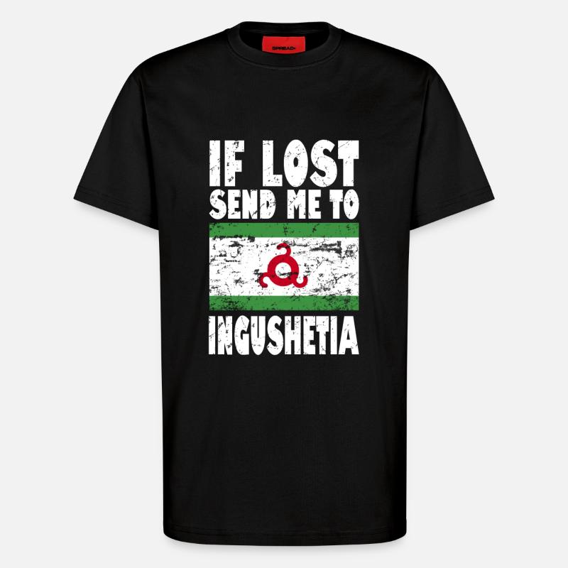 Ingushetia Flag Saying - T-Shirt - made by SPREAD - SOLID BLACK