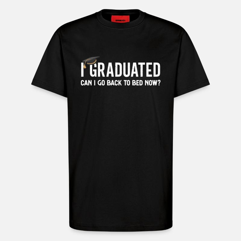 I Graduated Graduation Master-Studium - T-Shirt - made by SPREAD - SOLID BLACK