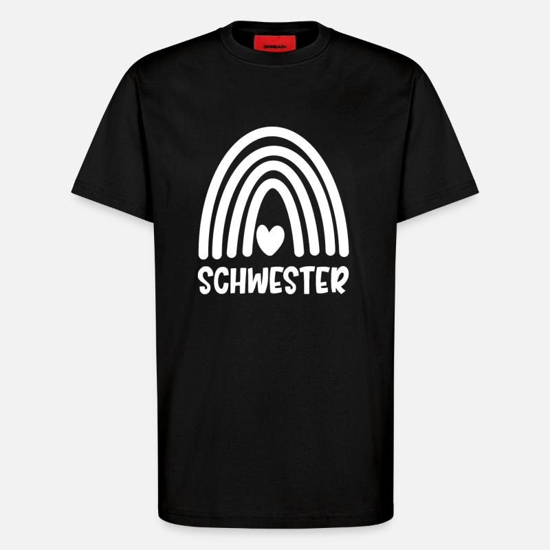Schwester - T-Shirt - made by SPREAD - SOLID BLACK