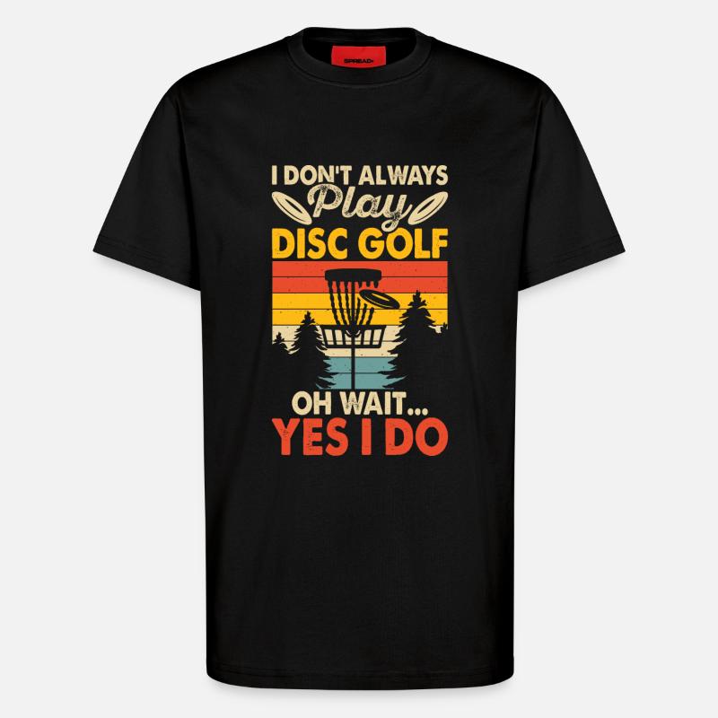 Discgolf Disc Golf - T-Shirt - made by SPREAD - SOLID BLACK